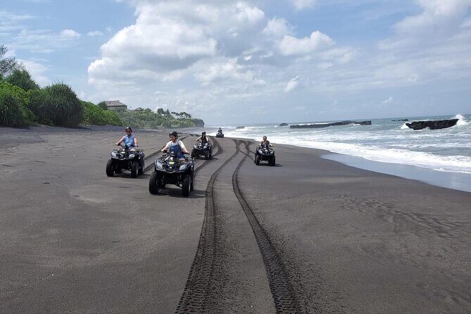 Bali ATV Ride In the beach sunset atv tour - Tanah Lot gets you the famous start