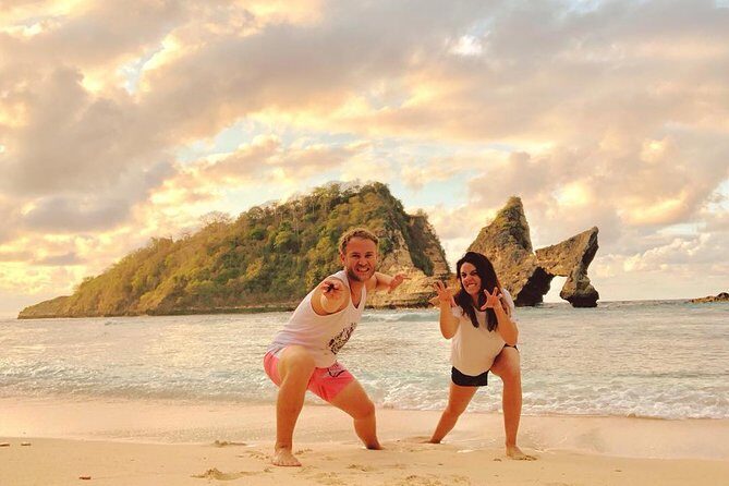 Bali-Nusa Penida. East Part. Private car. All-inclusive - Atuh Beach: calm bay views protected by cliff walls