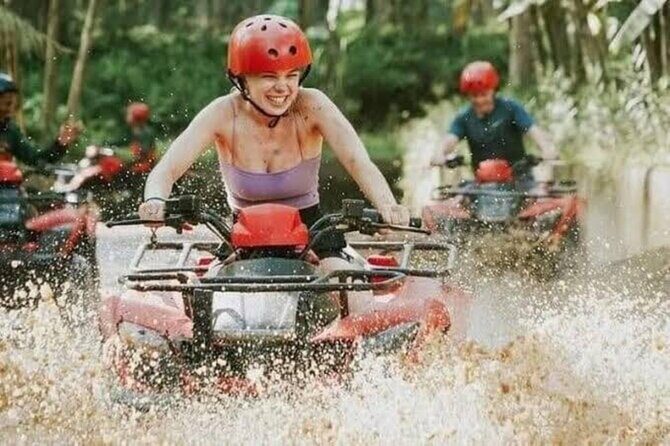 Excellence Bali ATV (Quad Bike) , White Water Rafting with Swing. - ATV quad biking: muddy rice-field chaos done on purpose