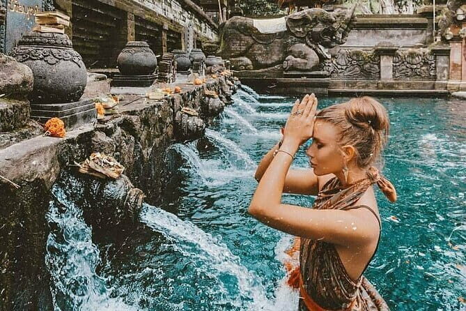 Ubud Hidden Gems Waterfall, Temple and Rice Terraces Private Tour - Sunbeams at Tukad Cepung Waterfall